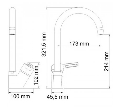 Смеситель для кухни WasserKRAFT Ruhr 24407 Хром