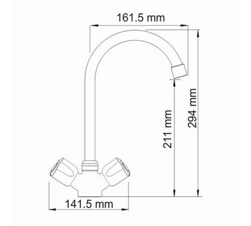 Смеситель для кухни WasserKRAFT Amper 2907 Хром