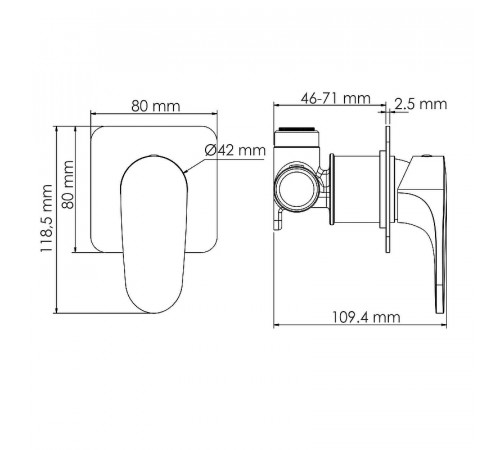 Смеситель для душа WasserKRAFT Spree 1451 Никель