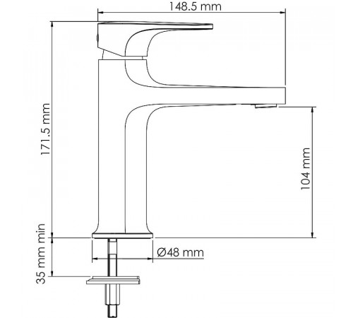 Смеситель для раковины WasserKRAFT Spree 1403 Никель