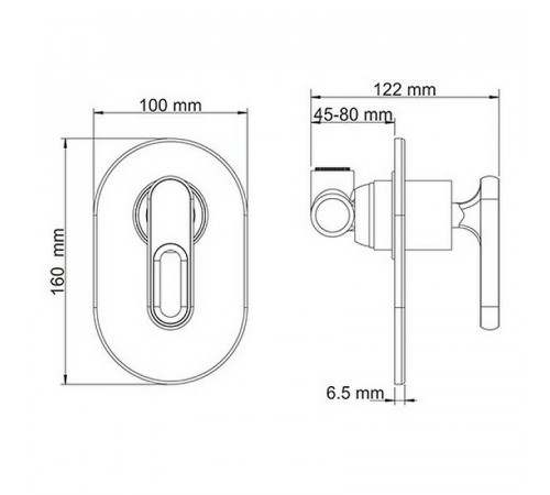 Смеситель для душа WasserKRAFT Kammel 1851 Хром