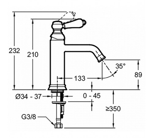 Смеситель для раковины Jacob Delafon Louise E24360-CP Хром