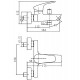 Смеситель для ванны Aquanet Static AF330-20B 261822 Черный матовый