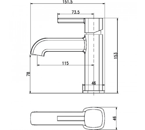 Смеситель для раковины Aquanet Minima AF130-10C 261813 Хром