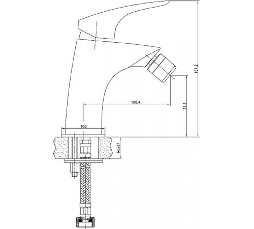 Смеситель для биде Aquanet Techno SD90884 187210 Хром