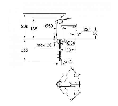 Смеситель для раковины Grohe Eurosmart Cosmopolitan 23326000 Хром