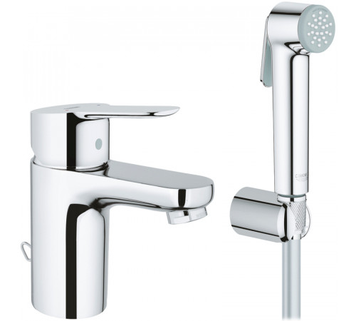 Смеситель для раковины Grohe BauEdge 23757000 с гигиеническим душем Хром