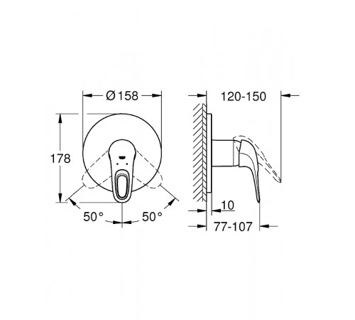 Смеситель для душа Grohe Eurostyle 24048LS3 Белая луна