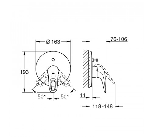 Смеситель для душа Grohe Eurostyle 19506LS3 Белая луна