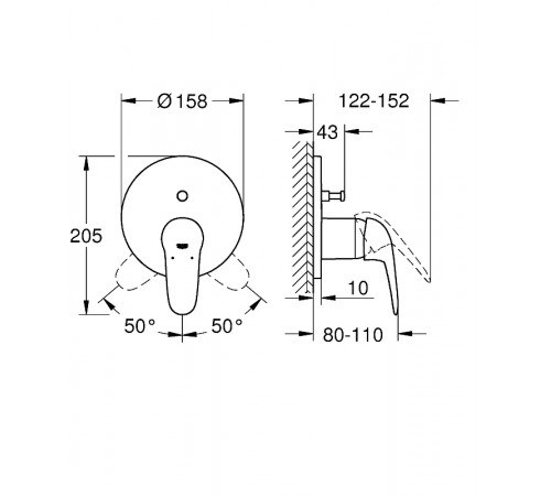 Смеситель для душа Grohe Eurostyle 2015 Solid 24047LS3 Белая луна