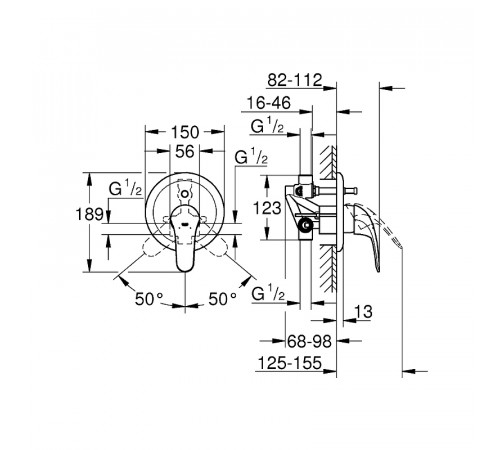 Смеситель для душа Grohe Euroeco New 32747000 Хром