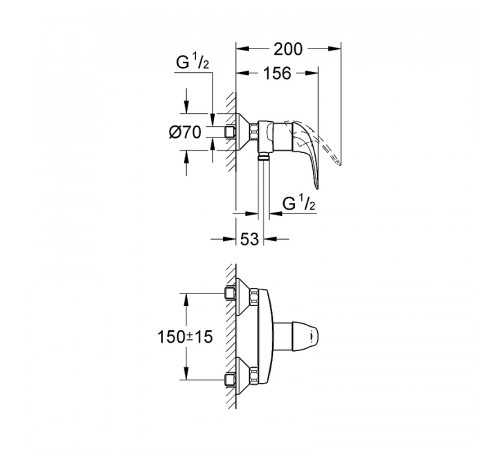 Смеситель для душа Grohe Euroeco New 32740000 Хром