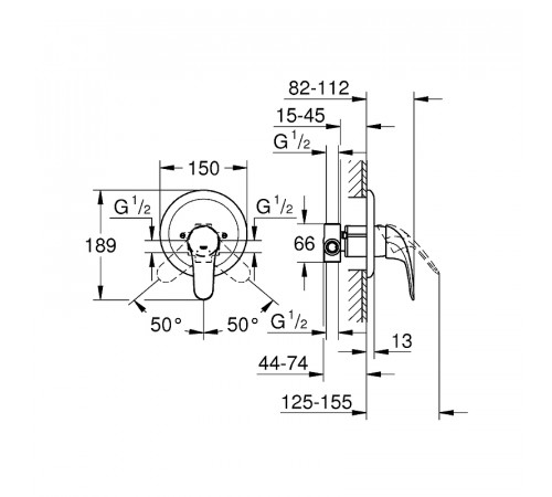 Смеситель для душа Grohe Euroeco New 32742000 Хром