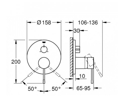 Смеситель для душа Grohe Essence 24092DL1 Теплый закат матовый