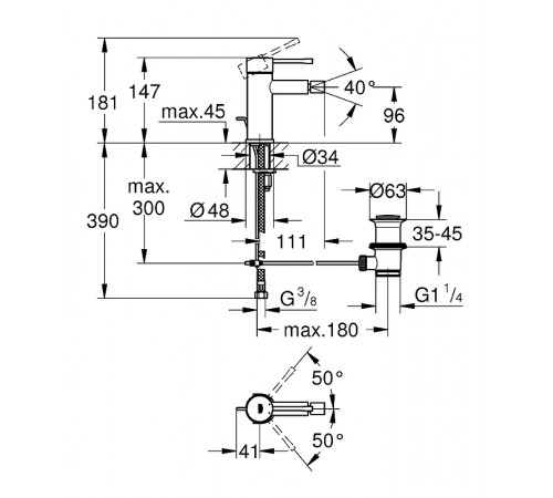 Смеситель для биде Grohe Essence 32935DL1 Теплый закат матовый