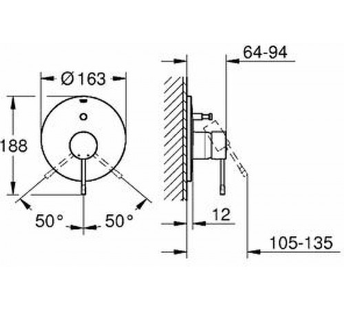 Смеситель для душа Grohe Essence 19285BE1 Никель глянец