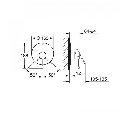 Смеситель для душа Grohe Essence+ 19286001 Хром