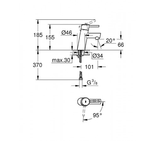 Смеситель для раковины Grohe Concetto 2338510E Хром