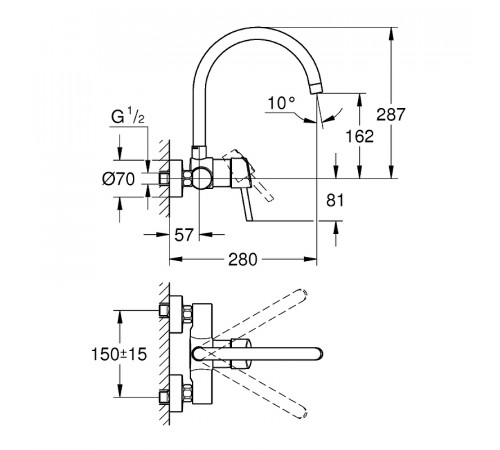 Смеситель для кухни Grohe Concetto 32667001 Хром