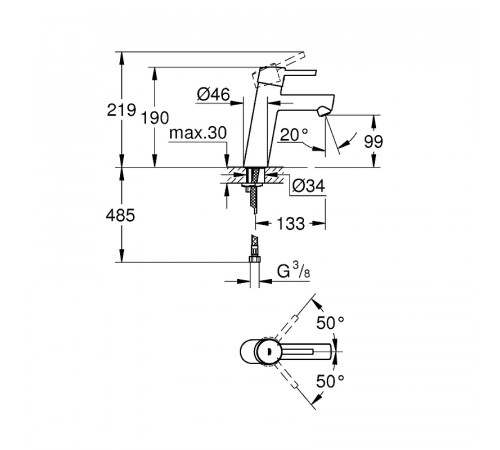 Смеситель для раковины Grohe Concetto 23451001 Хром