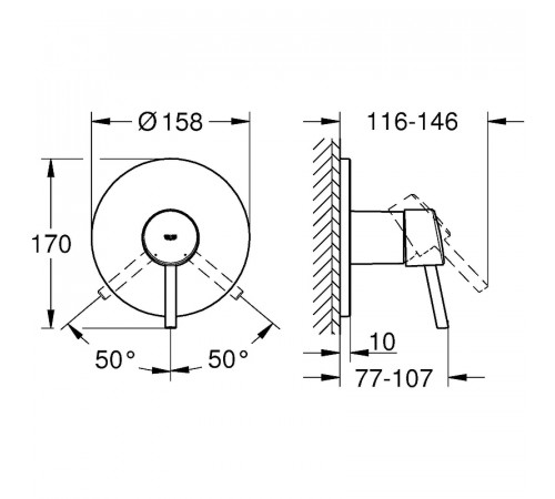 Смеситель для душа Grohe Concetto 24053001 Хром