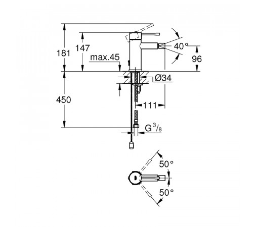 Смеситель для биде Grohe Essence New 32934001 Хром