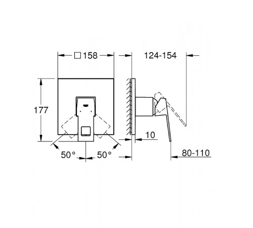 Смеситель для душа Grohe Eurocube 24061DC0 Суперсталь