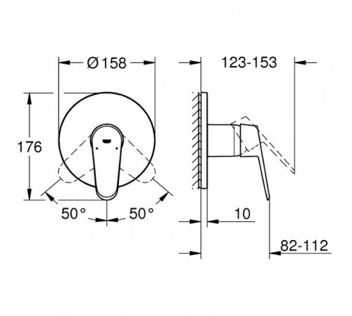 Смеситель для душа Grohe Eurodisc Cosmopolitan 24055002 Хром