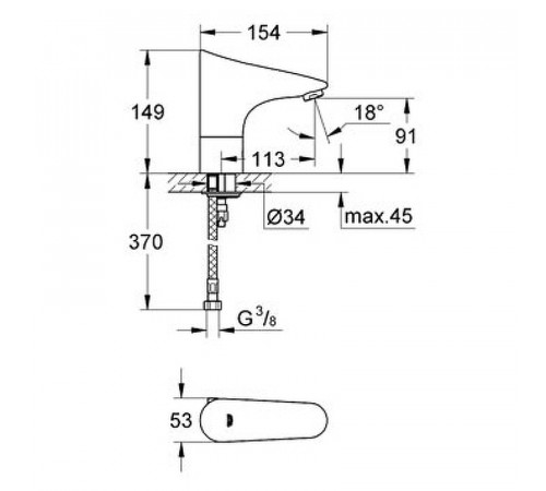 Смеситель для раковины Grohe Europlus E 36232001 Хром