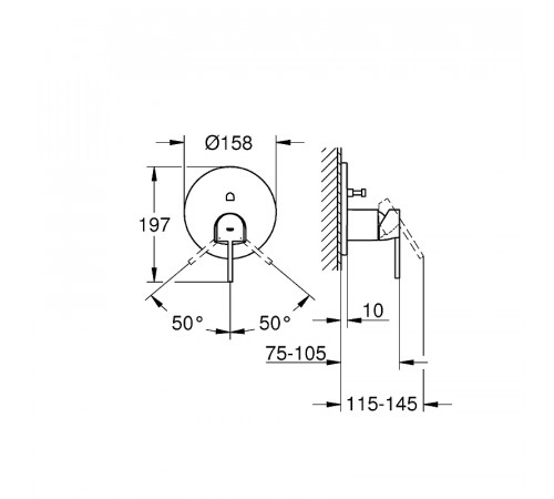 Смеситель для душа Grohe Plus 24060003 Хром