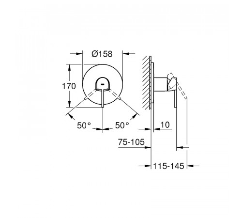 Смеситель для душа Grohe Plus 24059003 Хром