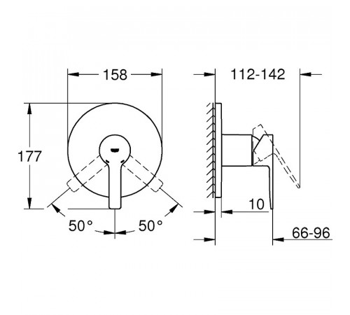 Смеситель для душа Grohe Lineare New 24063AL1 Темный графит матовый