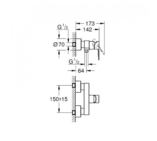 Смеситель для душа Grohe Lineare 33865001 Хром