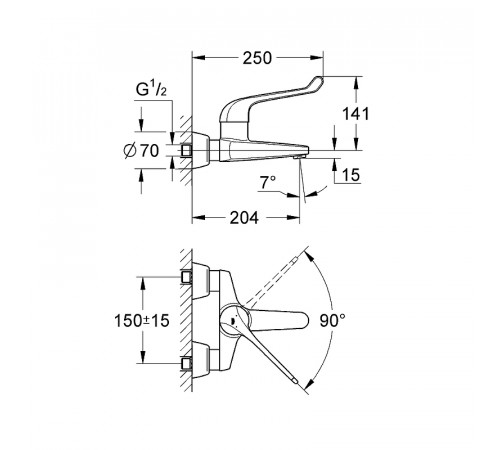 Смеситель для раковины Grohe Euroeco Special 32795000 Хром