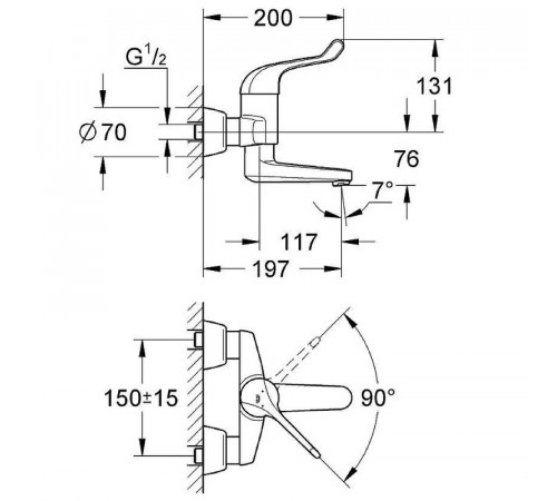 Смеситель для раковины Grohe Euroeco Special 32792000 Хром