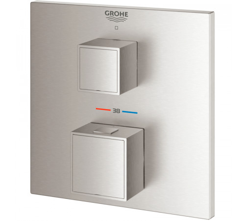 Смеситель для душа Grohe Grohtherm Cube 24153DC0 с термостатом Суперсталь