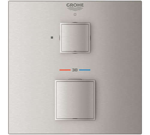 Смеситель для душа Grohe Grohtherm Cube 24153DC0 с термостатом Суперсталь