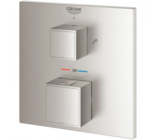 Смеситель для душа Grohe Grohtherm Cube 24155DC0 с термостатом Суперсталь