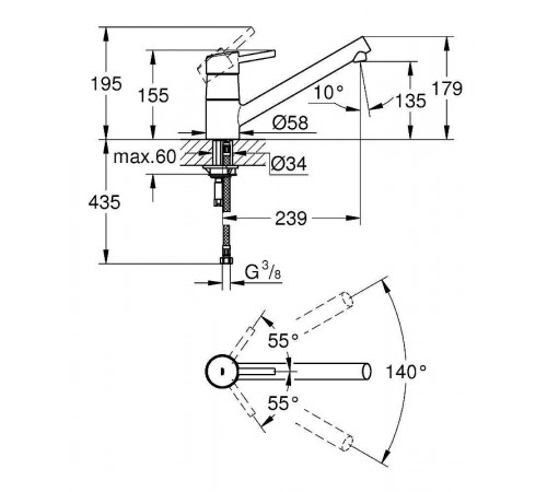 Смеситель для кухни Grohe Concetto new 32659DC1 Суперсталь