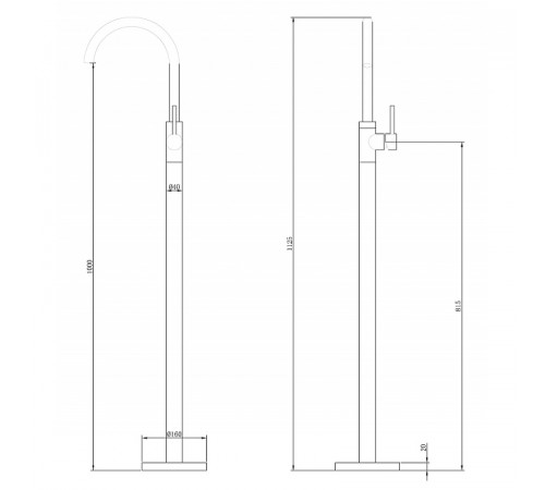 Смеситель для раковины Abber Wasser Kreis AF8141RG Розовое золото