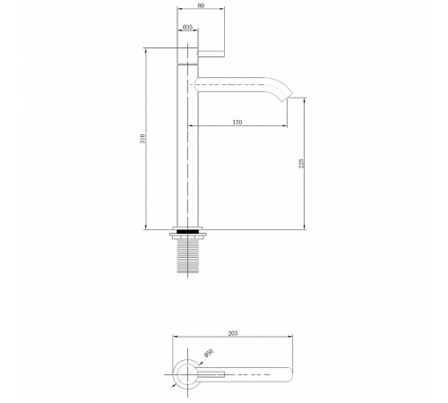 Смеситель для раковины Abber Wasser Kreis AF8111 Хром