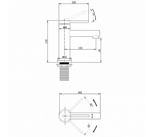 Смеситель для раковины Abber Emotion AF8810G Золото матовое