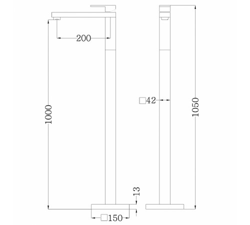 Смеситель для раковины Abber Daheim AF8241B Черный матовый