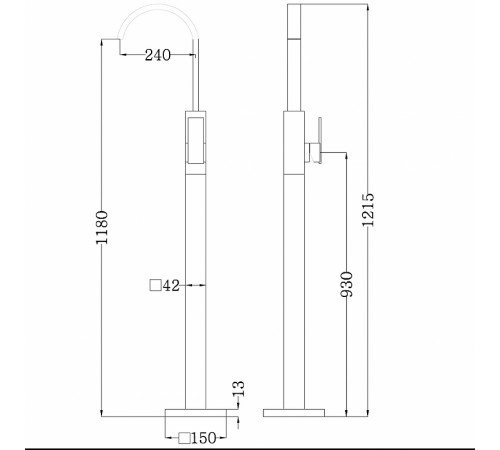 Смеситель для раковины Abber Wasserfall AF8640 Хром