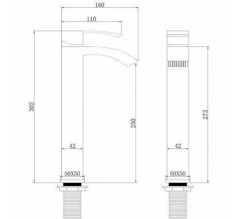 Смеситель для раковины Abber Wasserfall AF8611 Хром