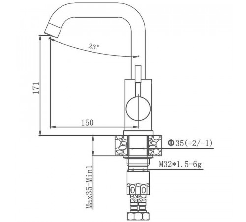 Смеситель для кухни Haiba HB72304-4 Нержавеющая сталь