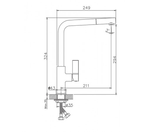 Смеситель для кухни Haiba HB70501 Хром