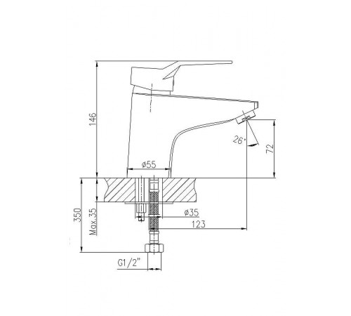 Смеситель для раковины Haiba HB1063 Хром