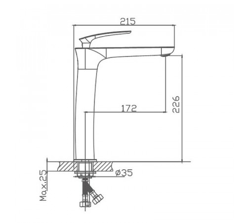 Смеситель для раковины Haiba HB11616 Хром