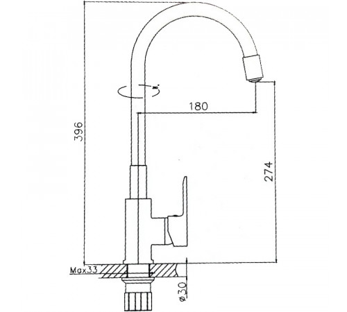 Смеситель для кухни Haiba HB70113-8 Белый Хром